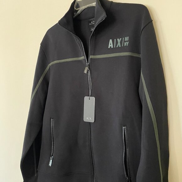 Armani Exchange Full-Zip Cardigan Sweatshirt, Truck Jacket - Picture 4 of 12